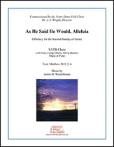 As He Said He Would, Alleluia SATB choral sheet music cover